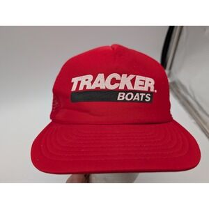 Vintage Tracker Boats Trucker Hat Red Mesh Snapback Cobra Caps Fishing Cap